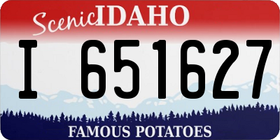 ID license plate I651627
