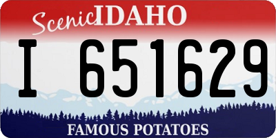 ID license plate I651629