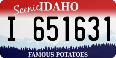 ID license plate I651631