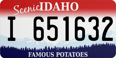 ID license plate I651632