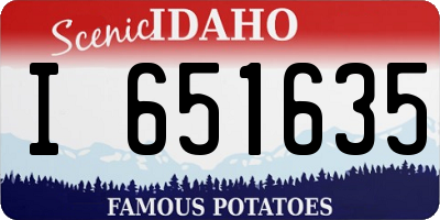ID license plate I651635