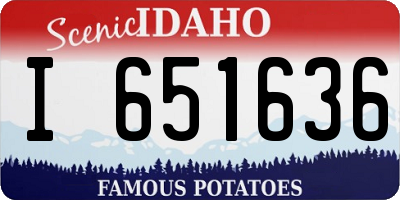 ID license plate I651636