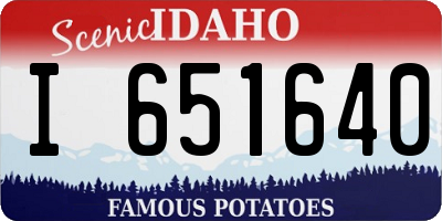 ID license plate I651640