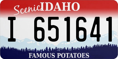 ID license plate I651641