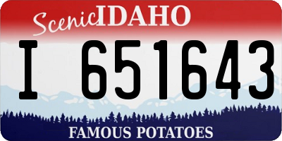 ID license plate I651643