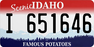 ID license plate I651646