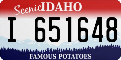 ID license plate I651648
