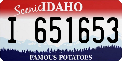 ID license plate I651653