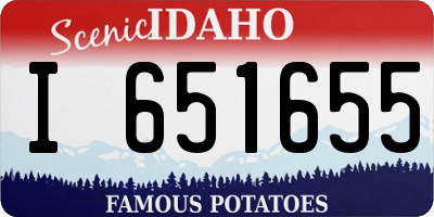 ID license plate I651655