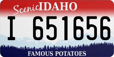 ID license plate I651656