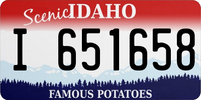 ID license plate I651658