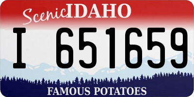 ID license plate I651659