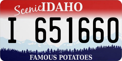 ID license plate I651660