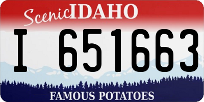 ID license plate I651663