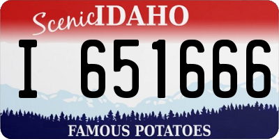 ID license plate I651666