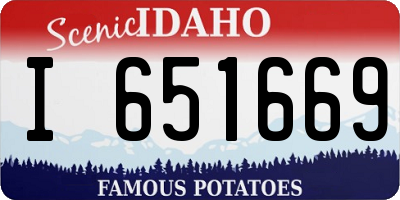 ID license plate I651669