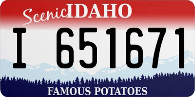 ID license plate I651671