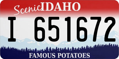 ID license plate I651672