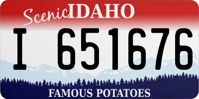 ID license plate I651676