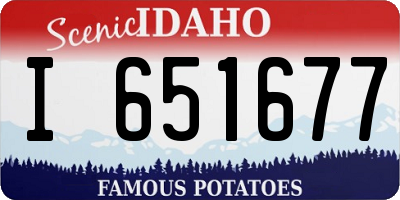 ID license plate I651677