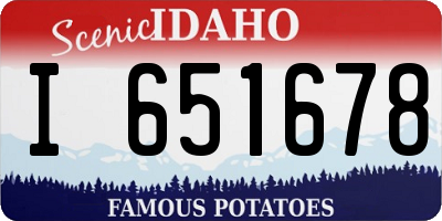 ID license plate I651678