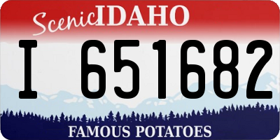 ID license plate I651682