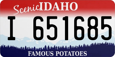 ID license plate I651685