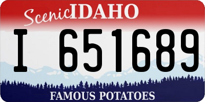 ID license plate I651689