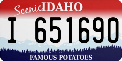 ID license plate I651690