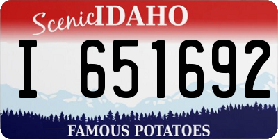 ID license plate I651692