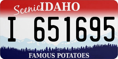 ID license plate I651695