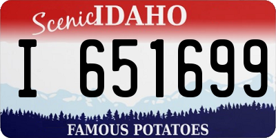 ID license plate I651699