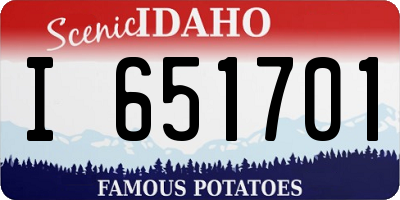 ID license plate I651701