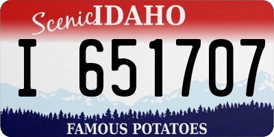 ID license plate I651707
