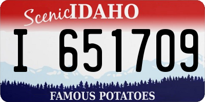 ID license plate I651709