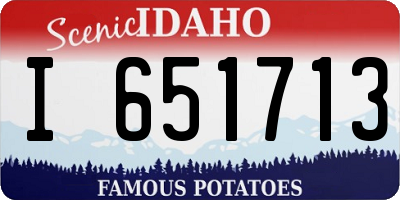 ID license plate I651713
