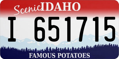 ID license plate I651715