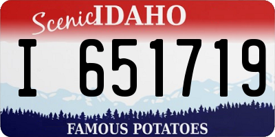 ID license plate I651719