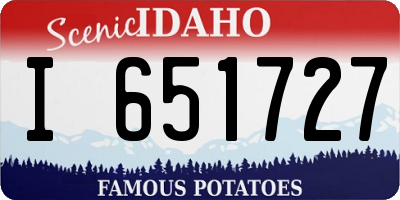 ID license plate I651727