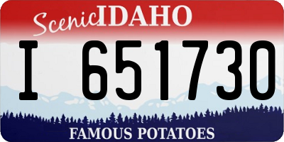 ID license plate I651730