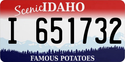 ID license plate I651732