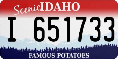 ID license plate I651733