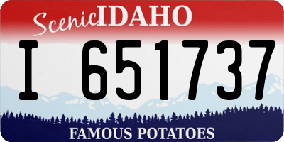 ID license plate I651737