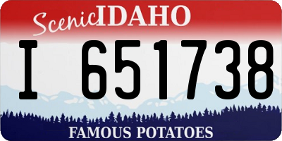 ID license plate I651738