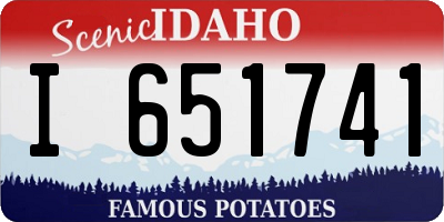 ID license plate I651741