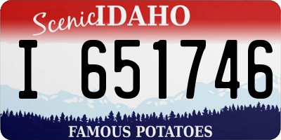 ID license plate I651746
