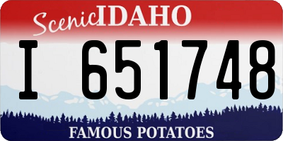 ID license plate I651748