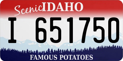 ID license plate I651750