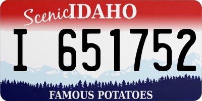 ID license plate I651752
