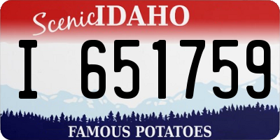 ID license plate I651759